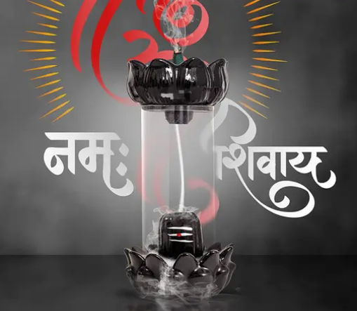 Handcrafted Shivling Smoke Fountain + 51 Backflow Incense Cones