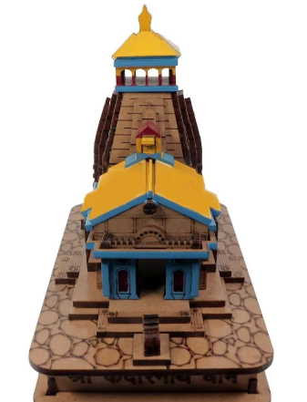 Handcrafted Wooden Shri Kedarnath Temple Miniature Mandir