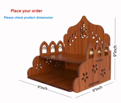 Handcrafted Wooden Home Temple Classic-Style Mandir
