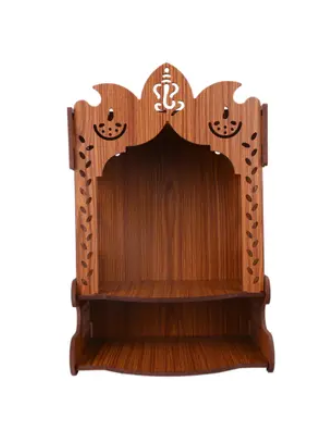 Handcrafted Wooden Home Temple Beautifully Compact Mandir for Devotion